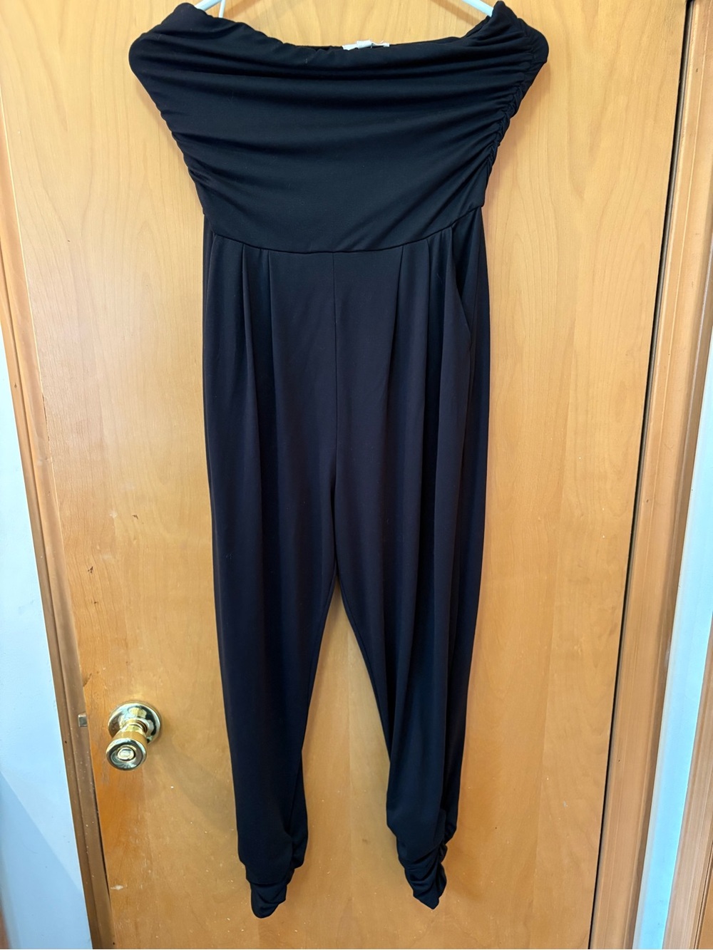 Classic Strapless Black Jumpsuit - Sleek Women's Pantsuit